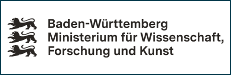 Logo des Ministeriums f&uuml;r Wissenschaft, Forschung und Kunst Baden-W&uuml;rttemberg mit drei schwarzen L&ouml;wen.