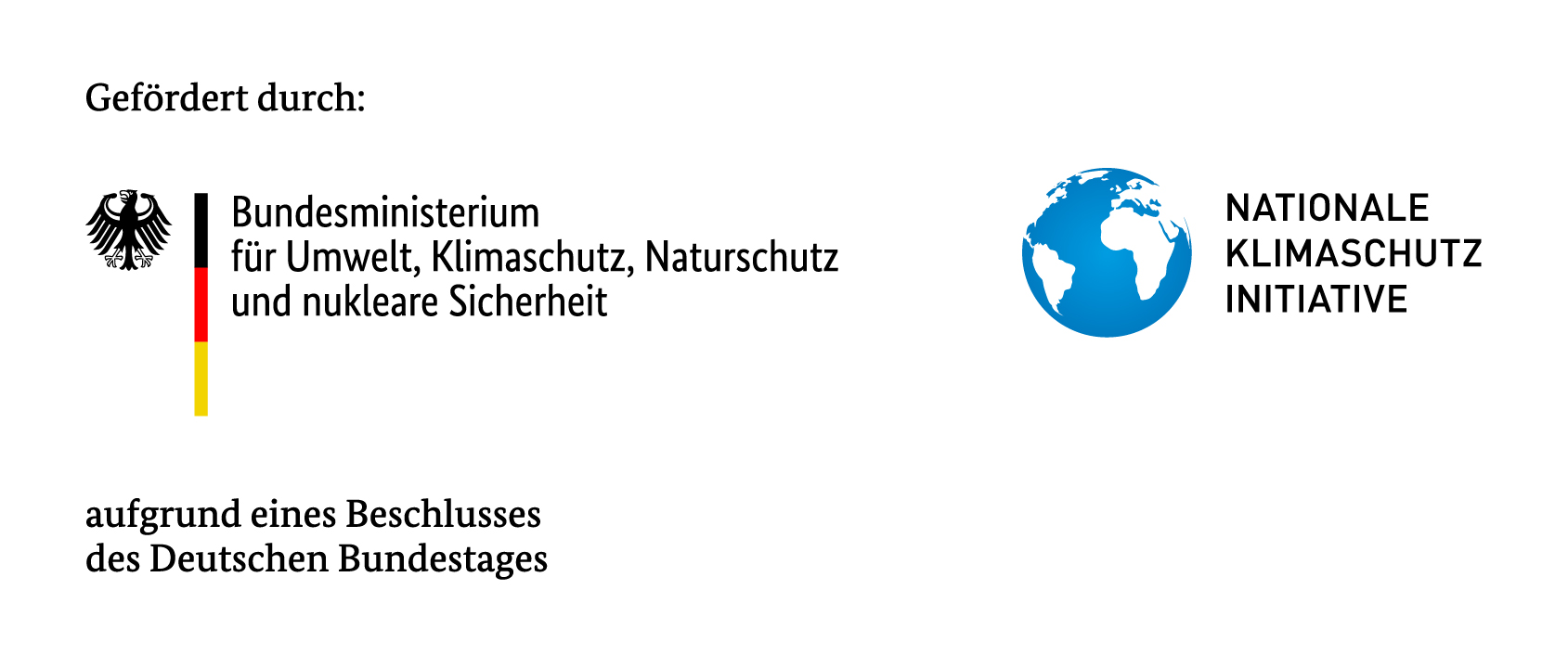 Logos des Bundesministeriums für Umwelt und der Nationalen Klimaschutz Initiative.