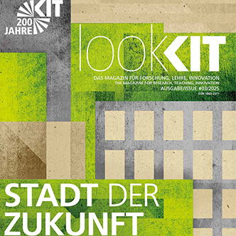 Titelseite des Magazins lookKIT Ausgabe 3, 2025 mit dem Schwerpunkt Stadt der Zukunft.