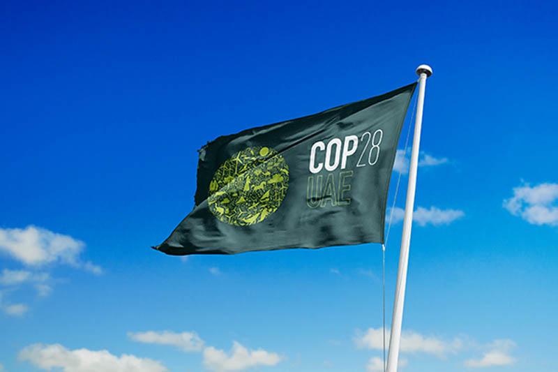 Cop28-Fahne